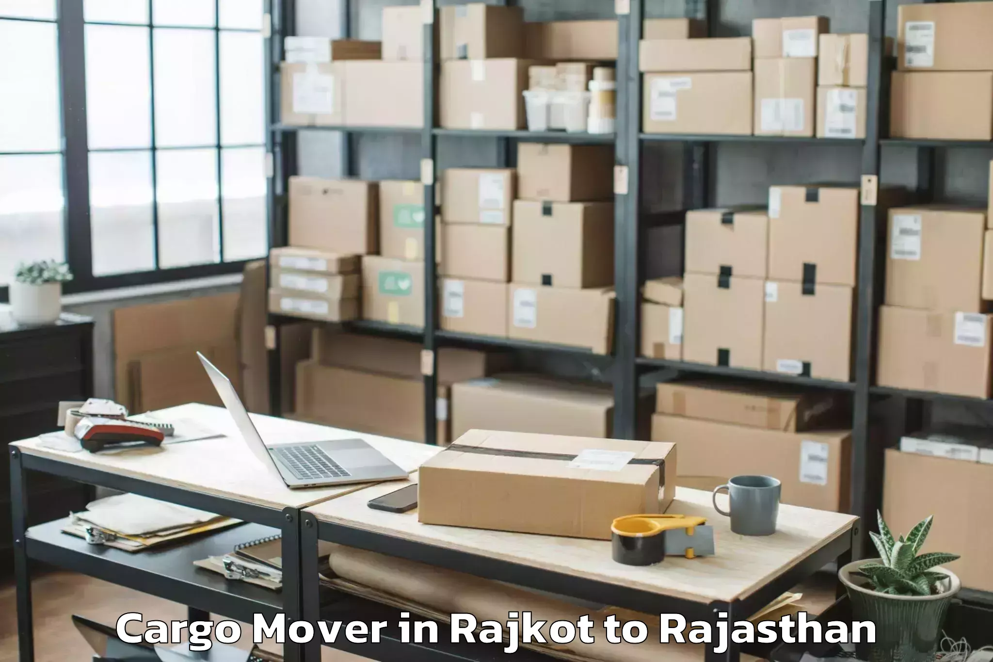 Top Rajkot to Niwai Cargo Mover Available